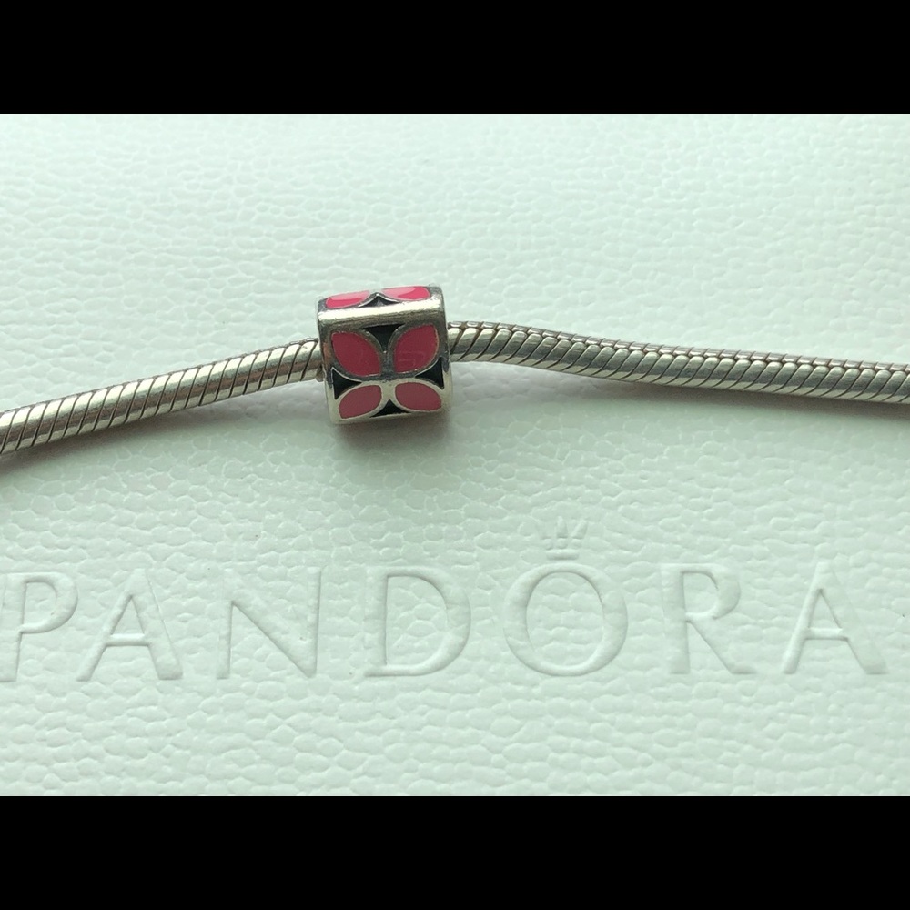 PANDORA charm PINK FLOWERS CHARM
